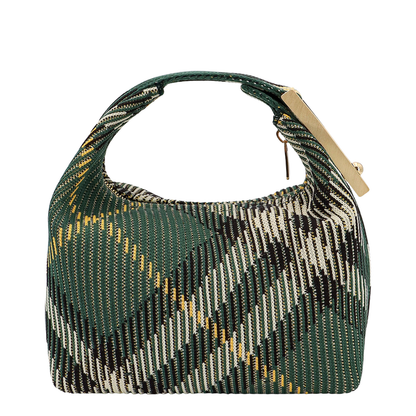 Embroidered Nylon Mini Peg Handbag