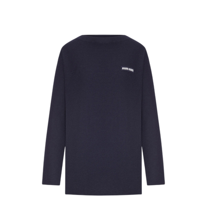 MAYFEYR - MIUMIU - Logo-Patch Ribbed-Knit Sweater - MML06WSOOO1903F0008