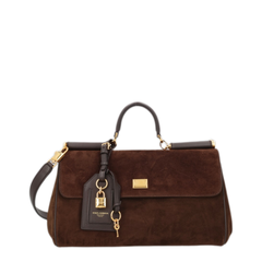My Sicily Medium Vitello Leather Tote - Brown
