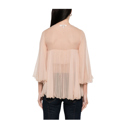 Silk Pleated Tank Top