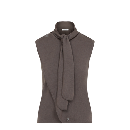 MAYFEYR - Lemaire - Asymmetrical Vest Shitake - PO0053LK1063BR310