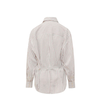 MAYFEYR - Isabel Marant - Aurora Cotton And Silk Striped Shirt - CH0262FBD1I01IECRD