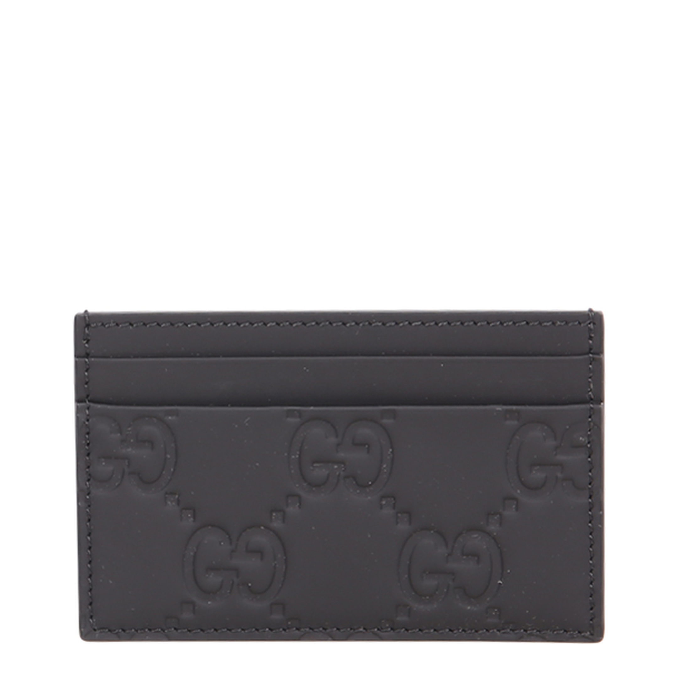 Black leather card holder