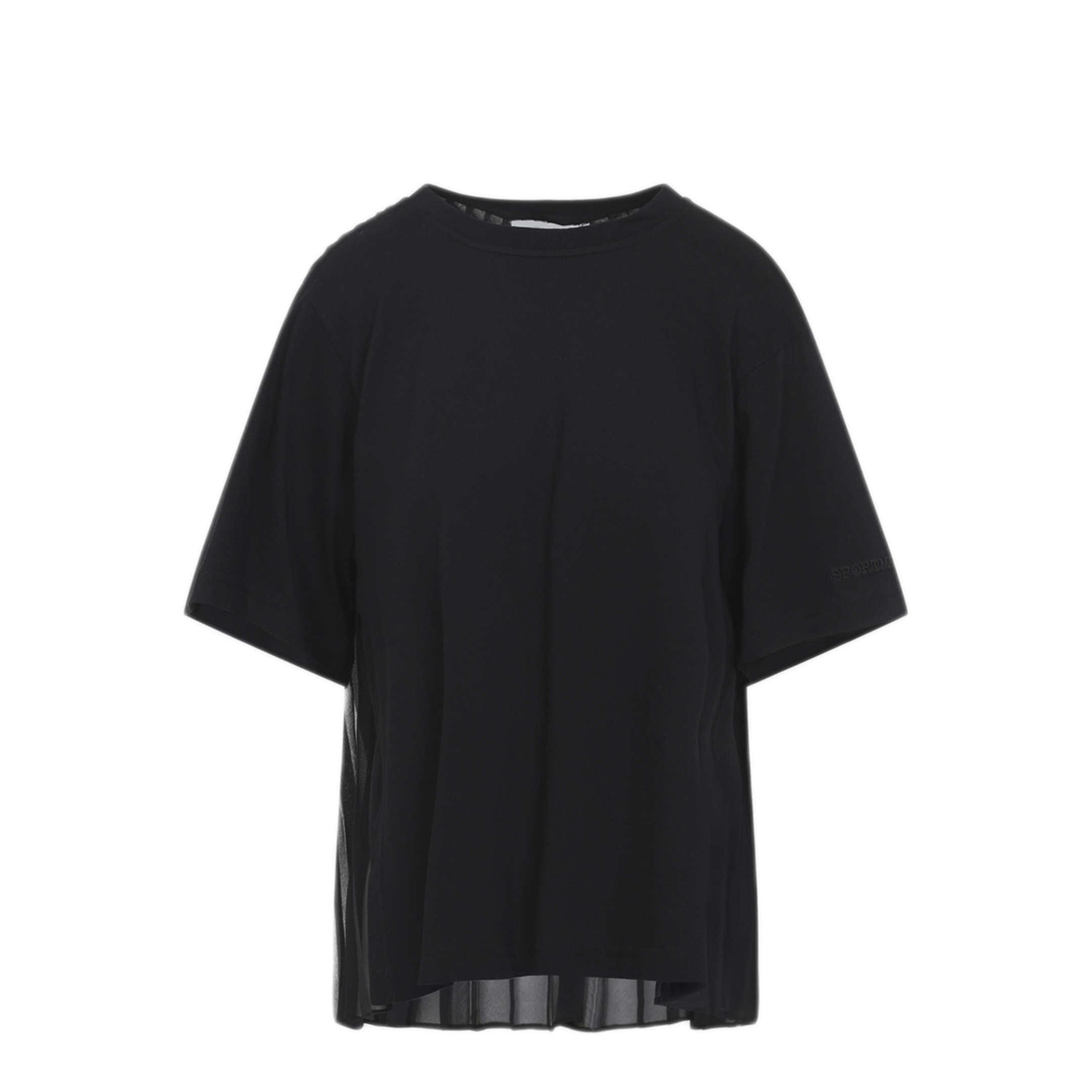MAYFEYR - Sportmax - Spiga Black Cotton T Shirt - 2612941041600002