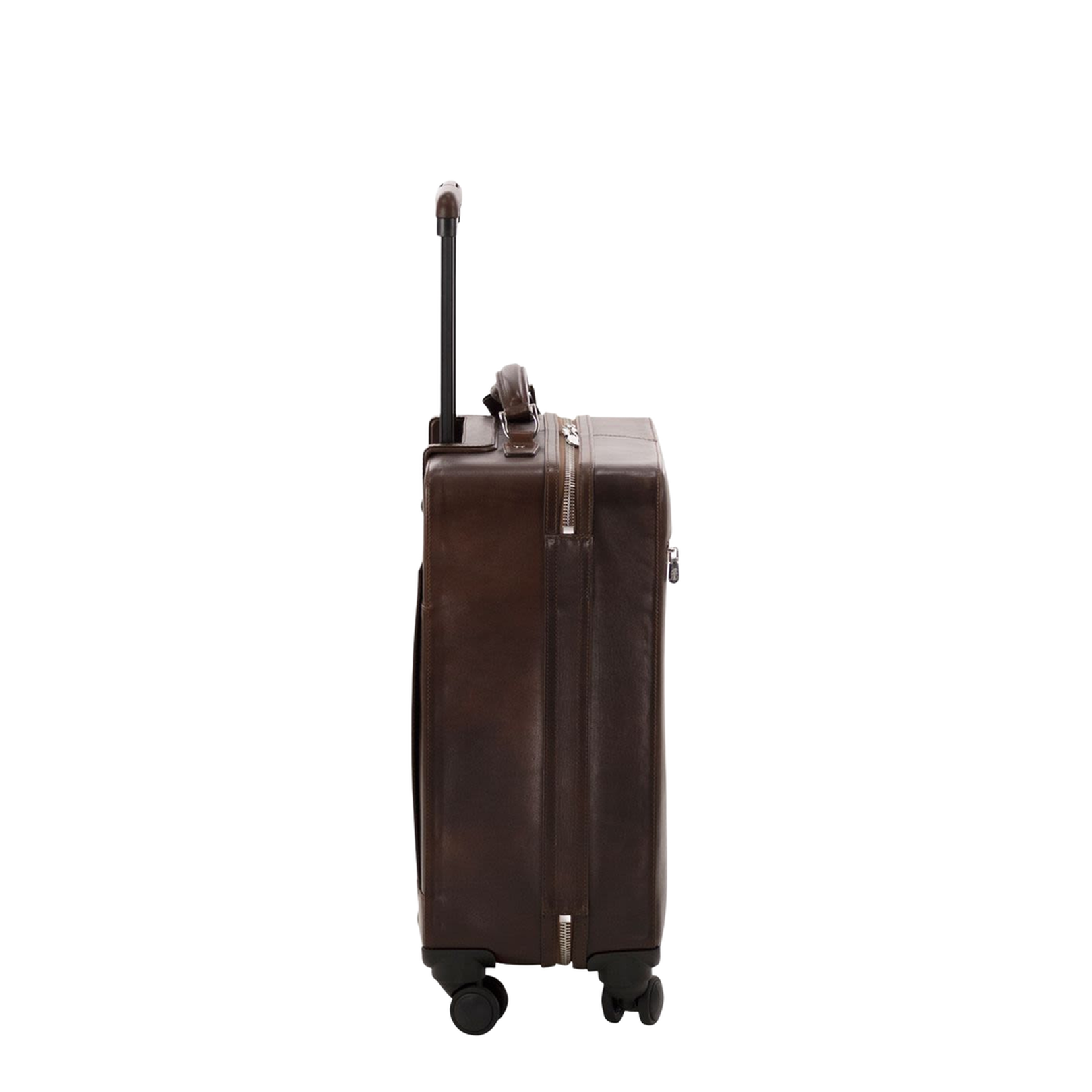 Burnished Calfskin Suitcase in Burgundy