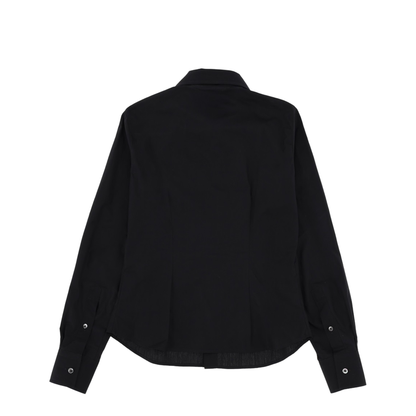 Collared Cotton Shirt In White