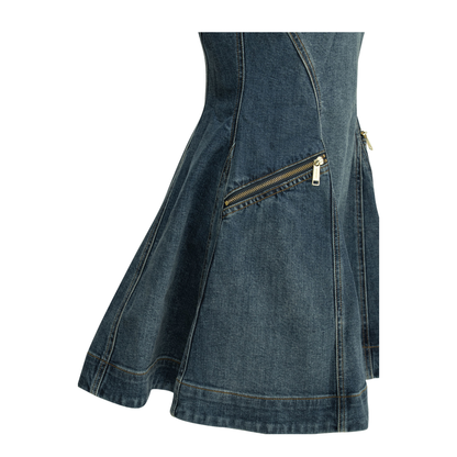 MAYFEYR - Self Portrait - Short Flared Dress - SS26813SBLBLUE