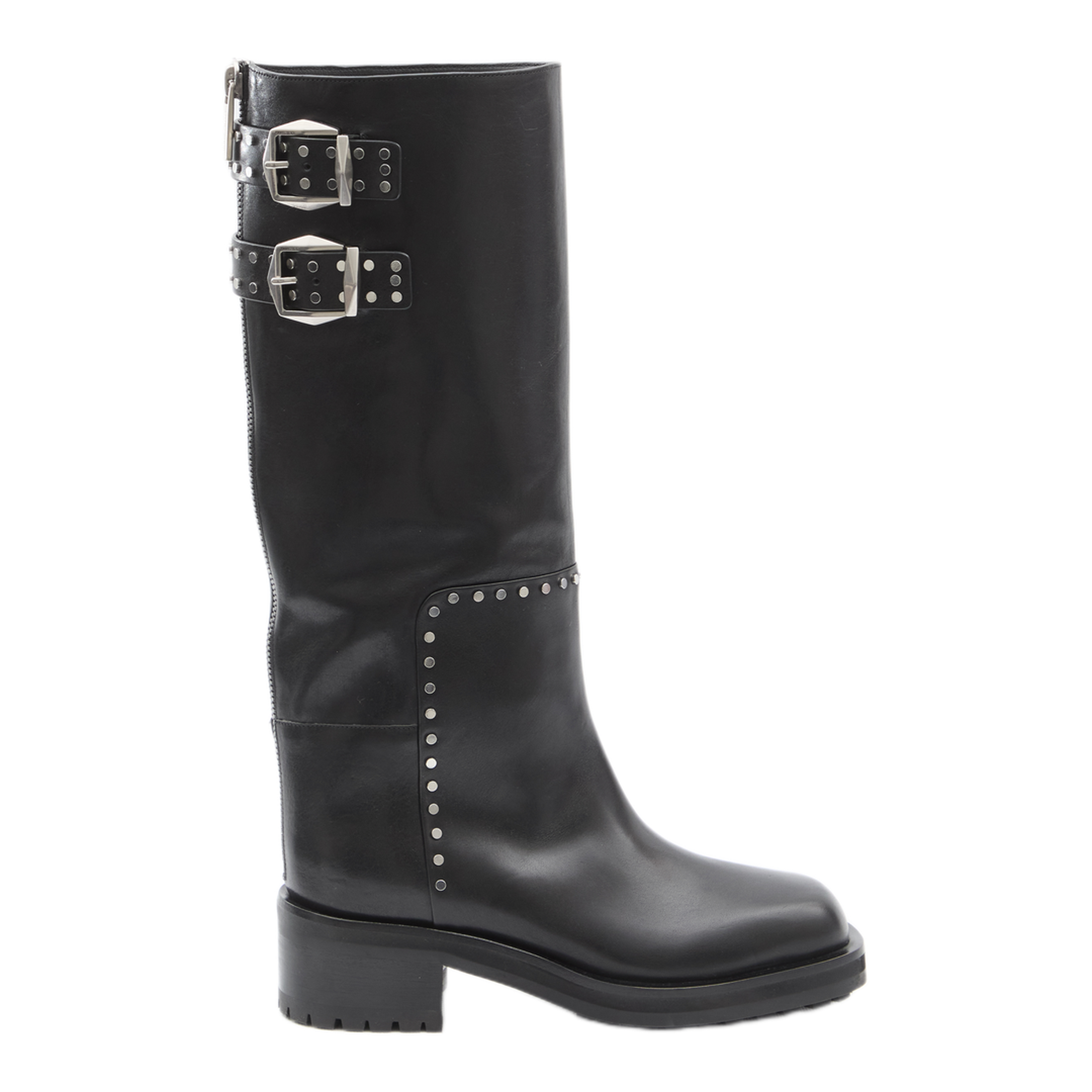 MAYFEYR - Jimmy Choo - Brooklyn Boots Calfskin Leather - BROOKLYNKB50UMJBLACKSILVER