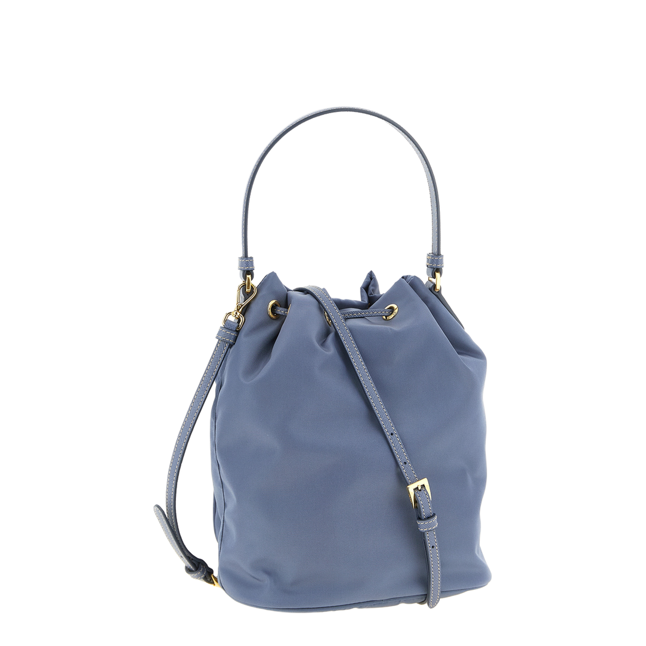 Cerulean Blue Re-Nylon Duet Bucket Bag