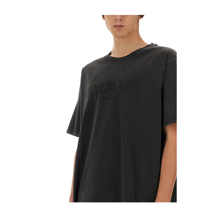 T-shirt with embroidered logo