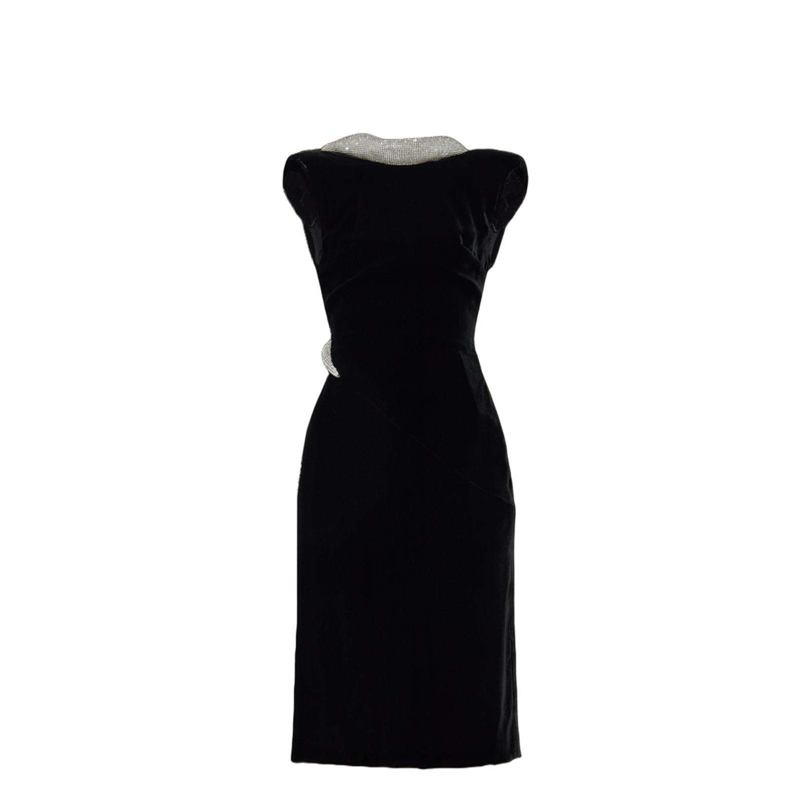 Velvet Dress with Shimmering Crystals