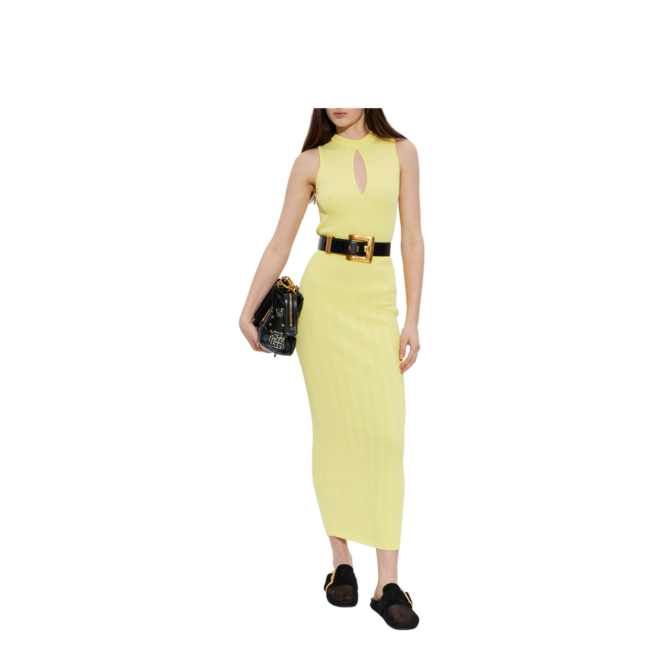 Ribbed Dress Yellow