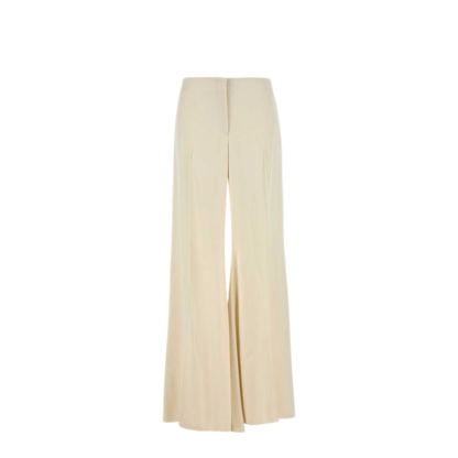 MAYFEYR - Alexander Mcqueen - Cream Satin Wide Leg Pant - 813711QEAF48010