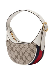 GG Supreme Half Moon Shoulder Bag, Gold Hardware