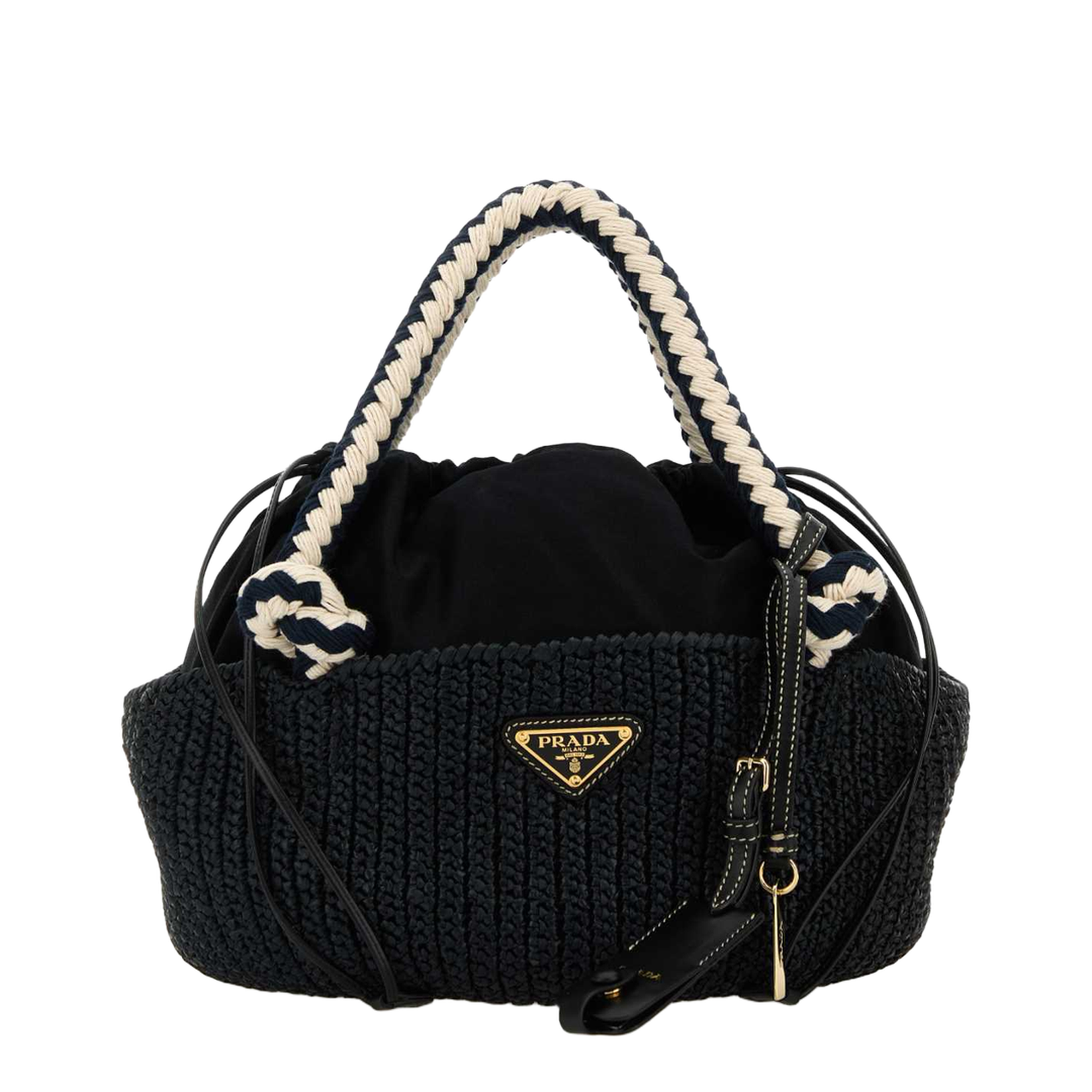 Black Saffiano Leather Shoulder Bag
