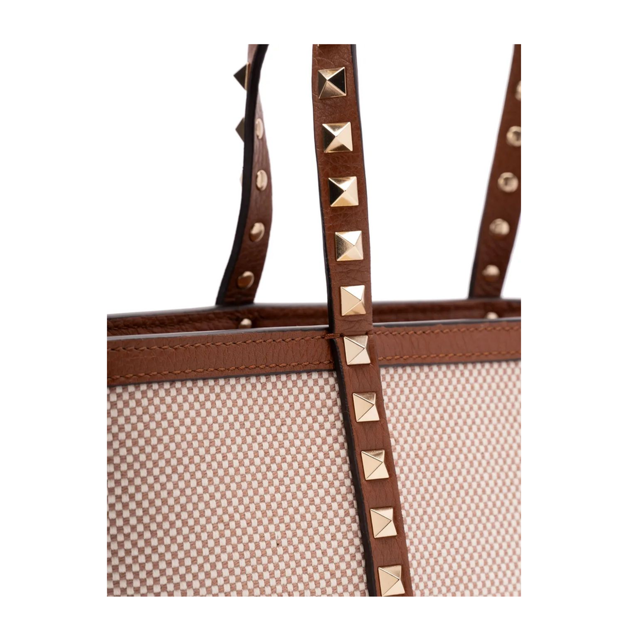 Two-tone Canvas Medium Rockstud Handbag