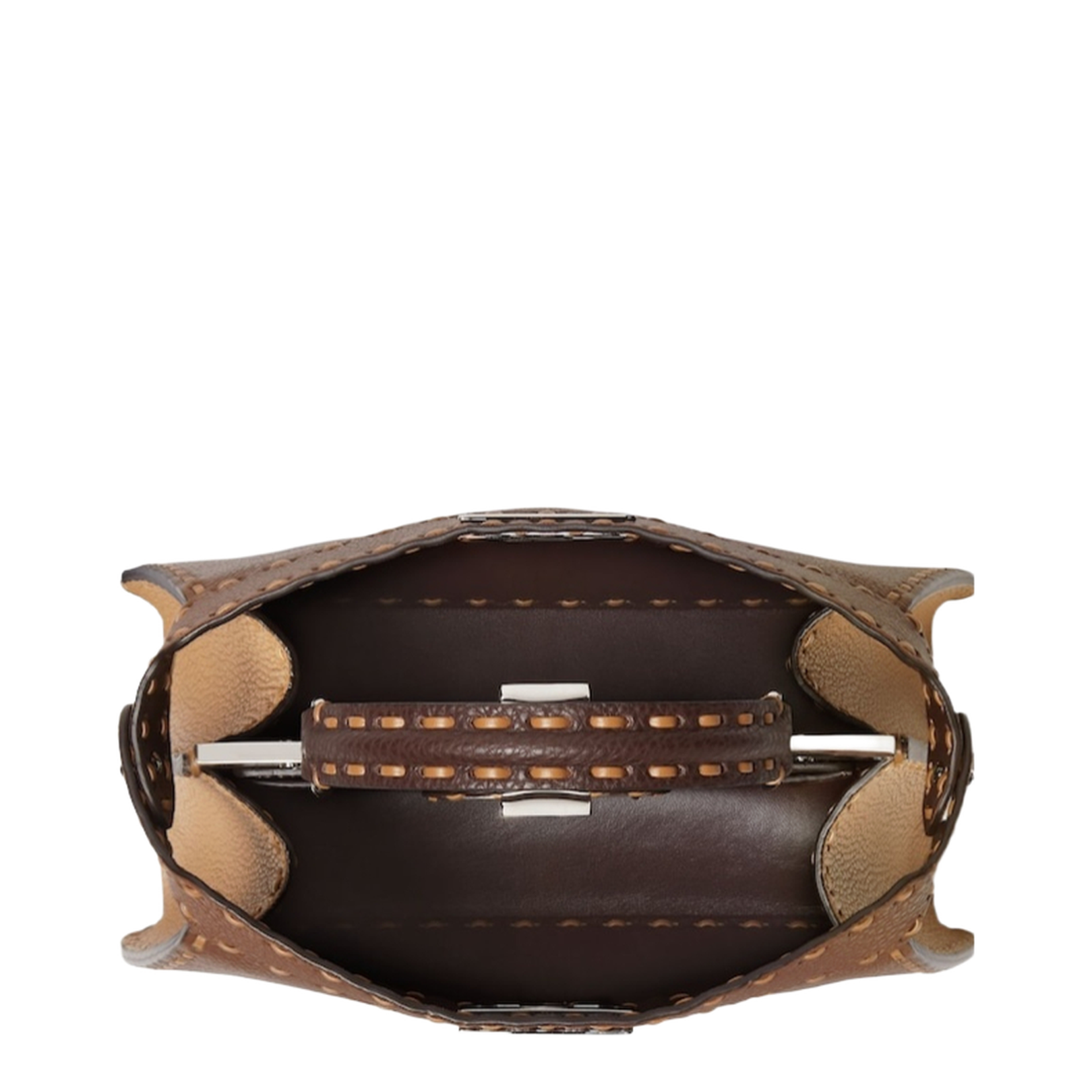 Peekaboo ISeeU Small Cuoio Romano Leather Brown