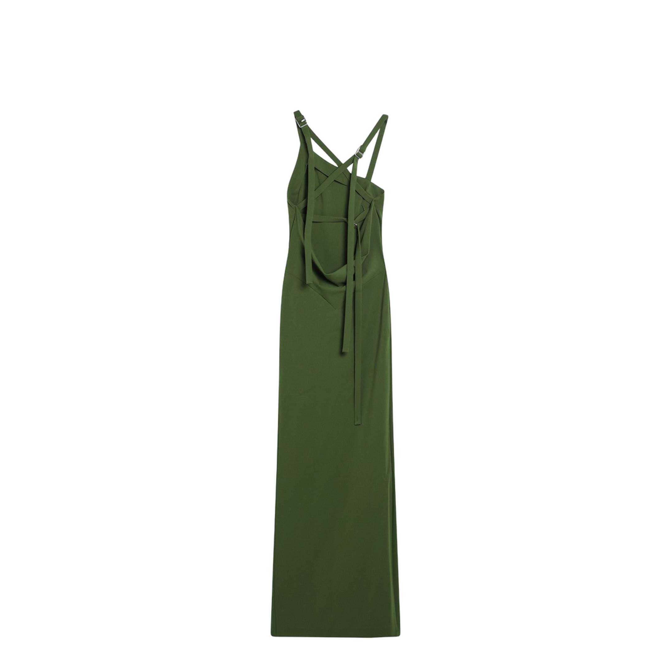 MAYFEYR - The Attico - Long Green Dress With Slit - 260WCW0026VVP002AA017