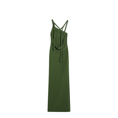MAYFEYR - The Attico - Long Green Dress With Slit - 260WCW0026VVP002AA017