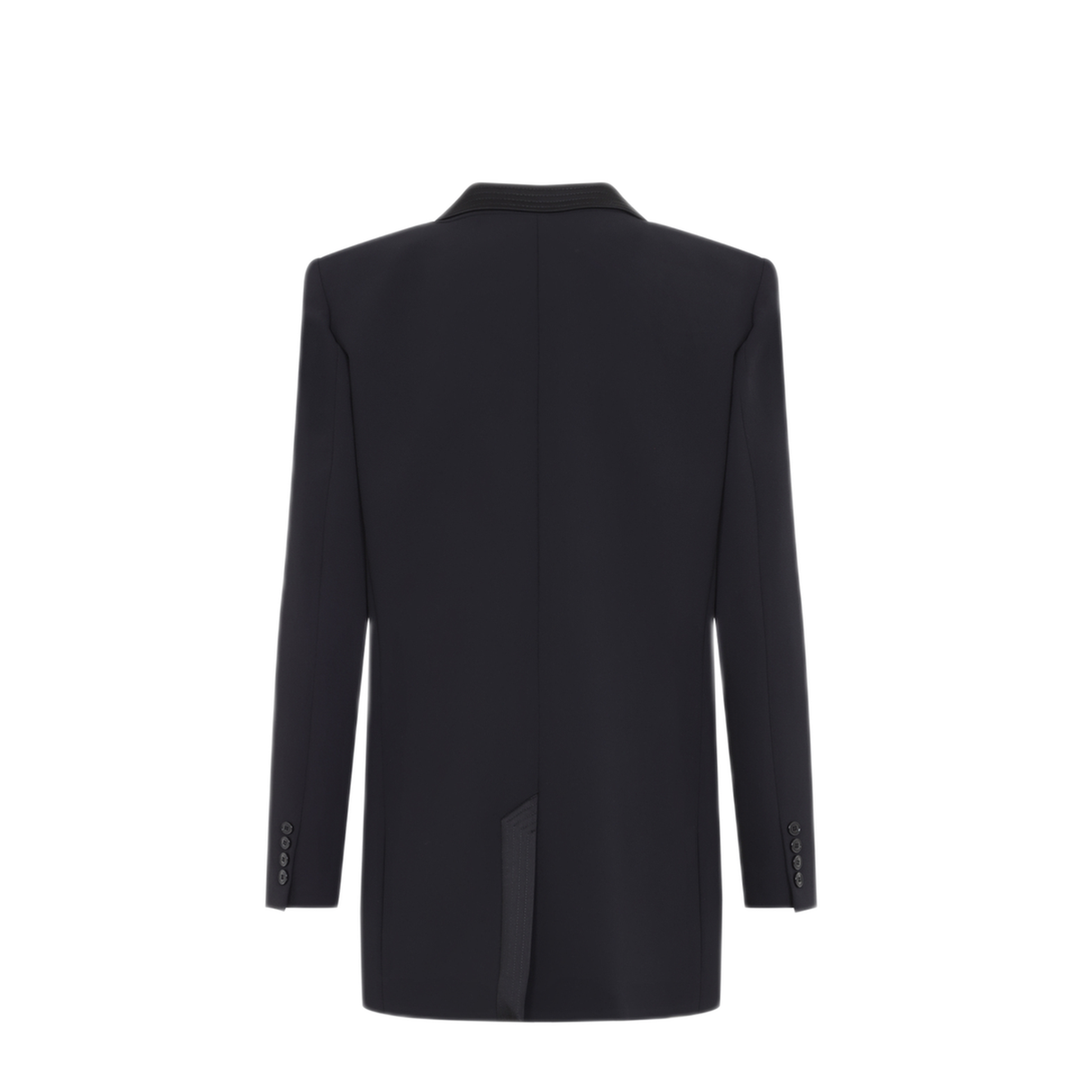 MAYFEYR - Elisabetta Franchi - Black Satin Collar Jacket - GI26366E2110