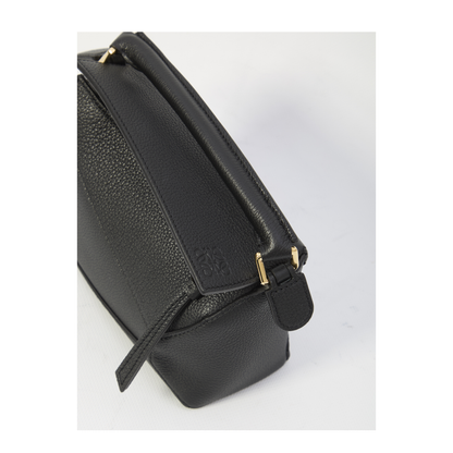 Puzzle Edge Mini Calfskin Shoulder Bags - Black