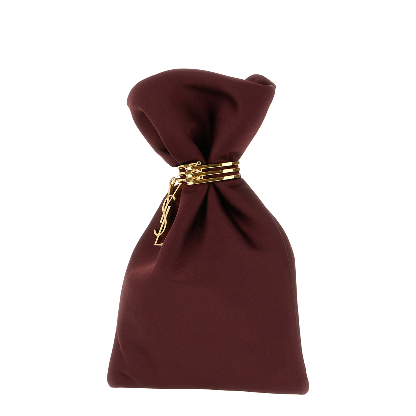 Burgundy Satin Handbag
