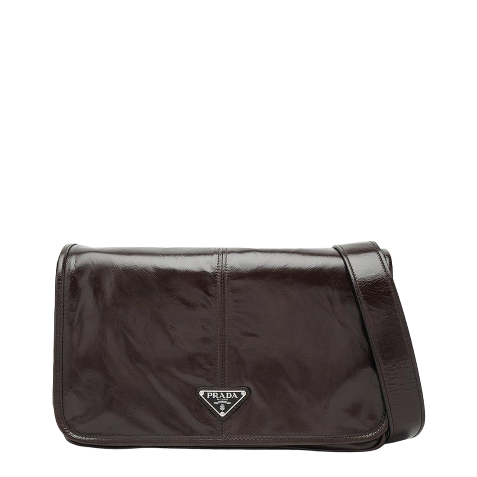 Dark Brown Leather Shoulder Bag