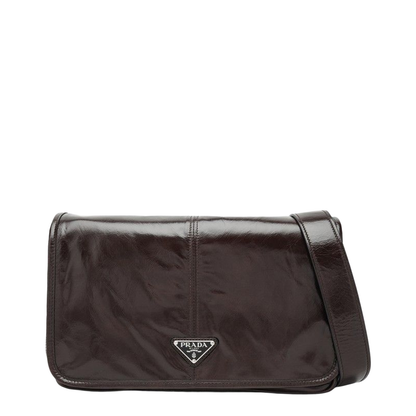 Dark Brown Leather Shoulder Bag