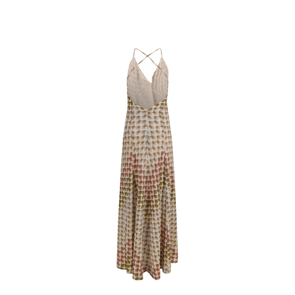 MAYFEYR - Missoni - Long Lamé Viscose Dress With Crossed Straps - DS26WG1VBR015L
