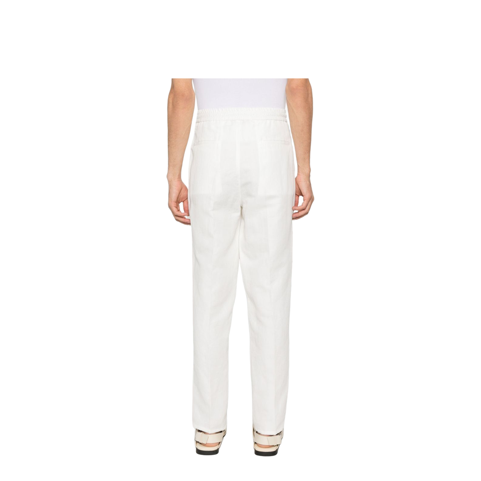 Linen Blend Drawstring Trousers