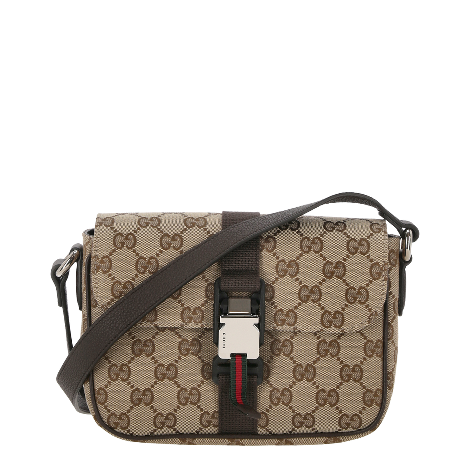 Ophidia Small Canvas Crossbody Bag - Beige