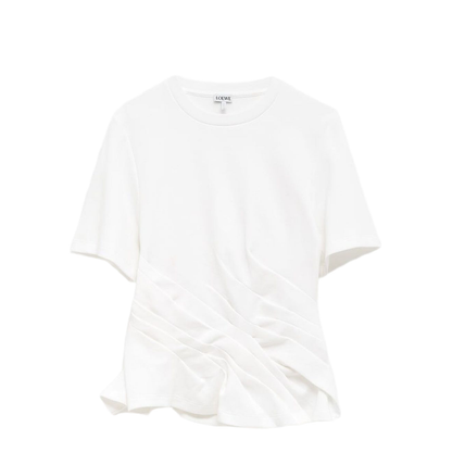 Twisted Top in Cotton Blend White