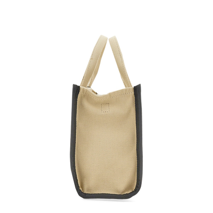 Jacquard Small Canvas Tote - Warm Sand Beige