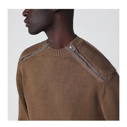 Shoulder-Zip Detail Sweater