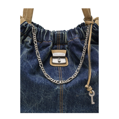 The Denim Suede Cristina Tote - Dark Wash Indigo