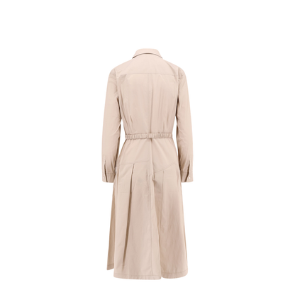 Pleated Cotton Dress