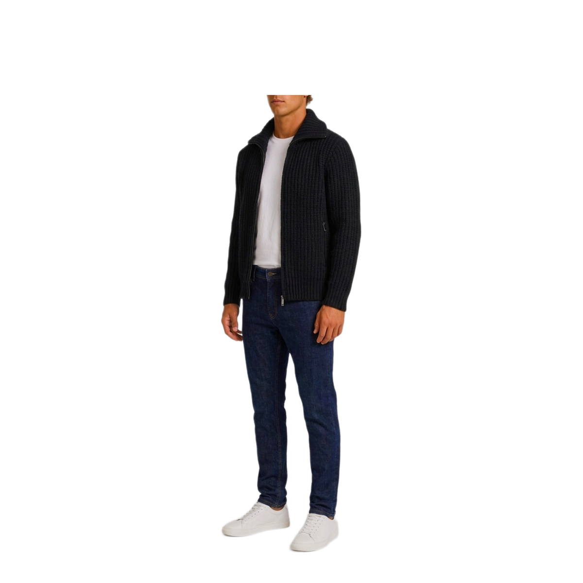 MAYFEYR - Roberto Collina - Ribbed Zip Jacket In Black - 263MYB2510909