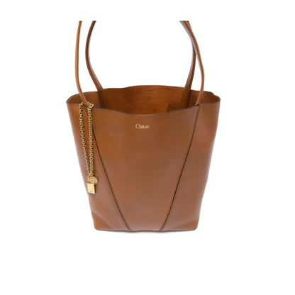 Spin Tote Bag in Grained Leather