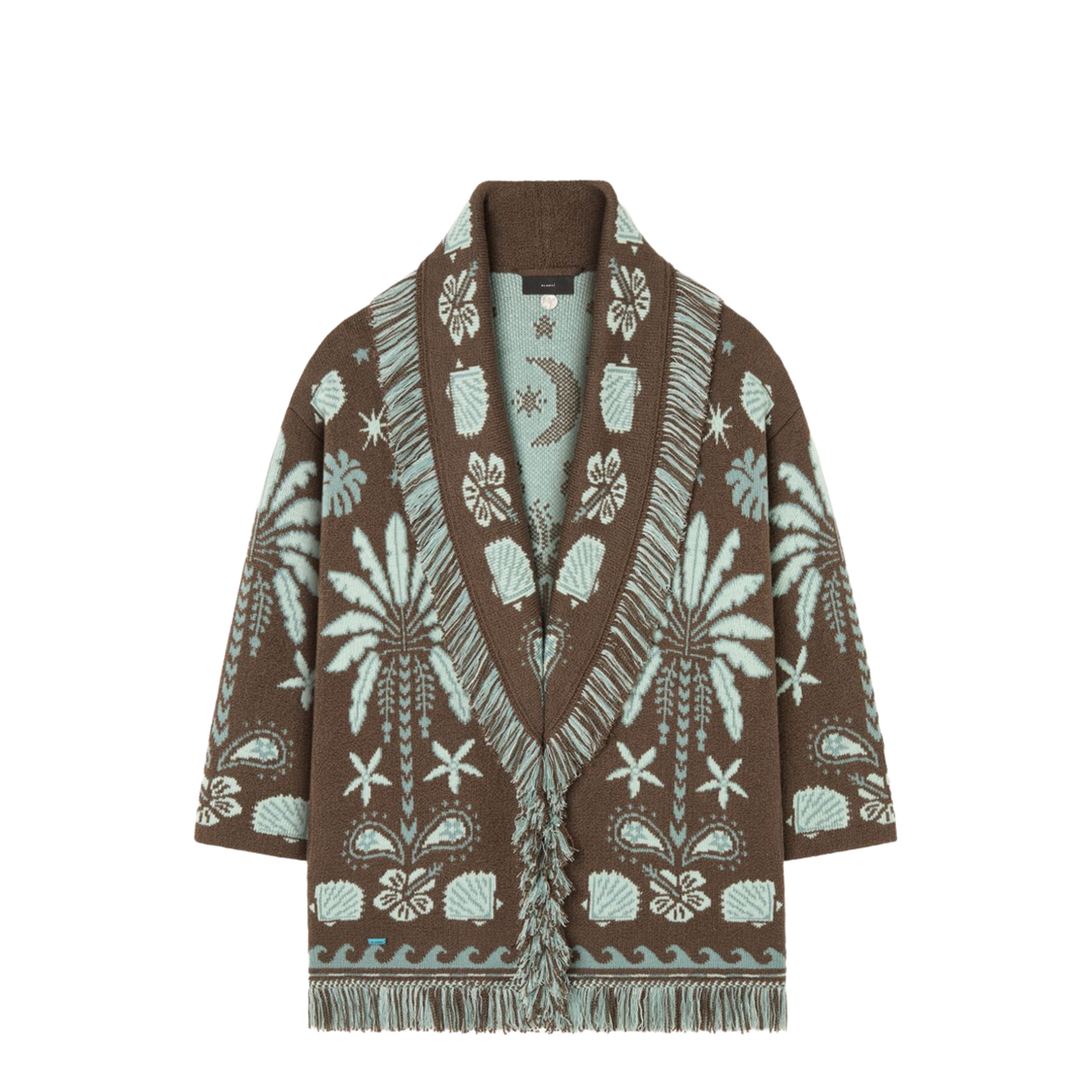 Echoes Of The Island Cardigan Sandal Wood-Wave