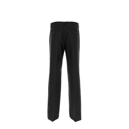 MAYFEYR - Burberry - Black Wool Blend Wide Leg Pant - 8087078A1189