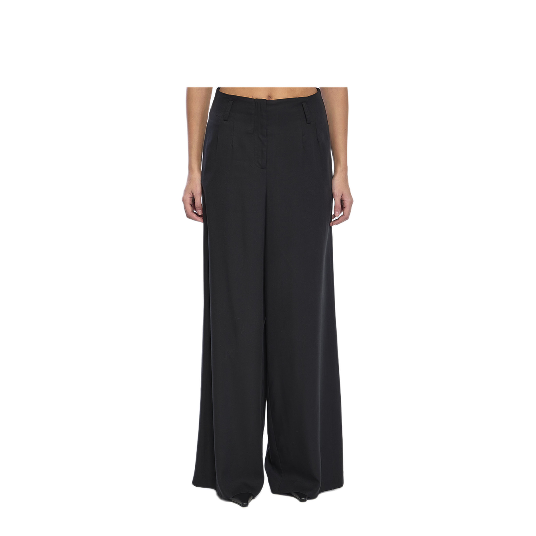 MAYFEYR - Federica Tosi - Black Wide Leg Pants - 4081240329