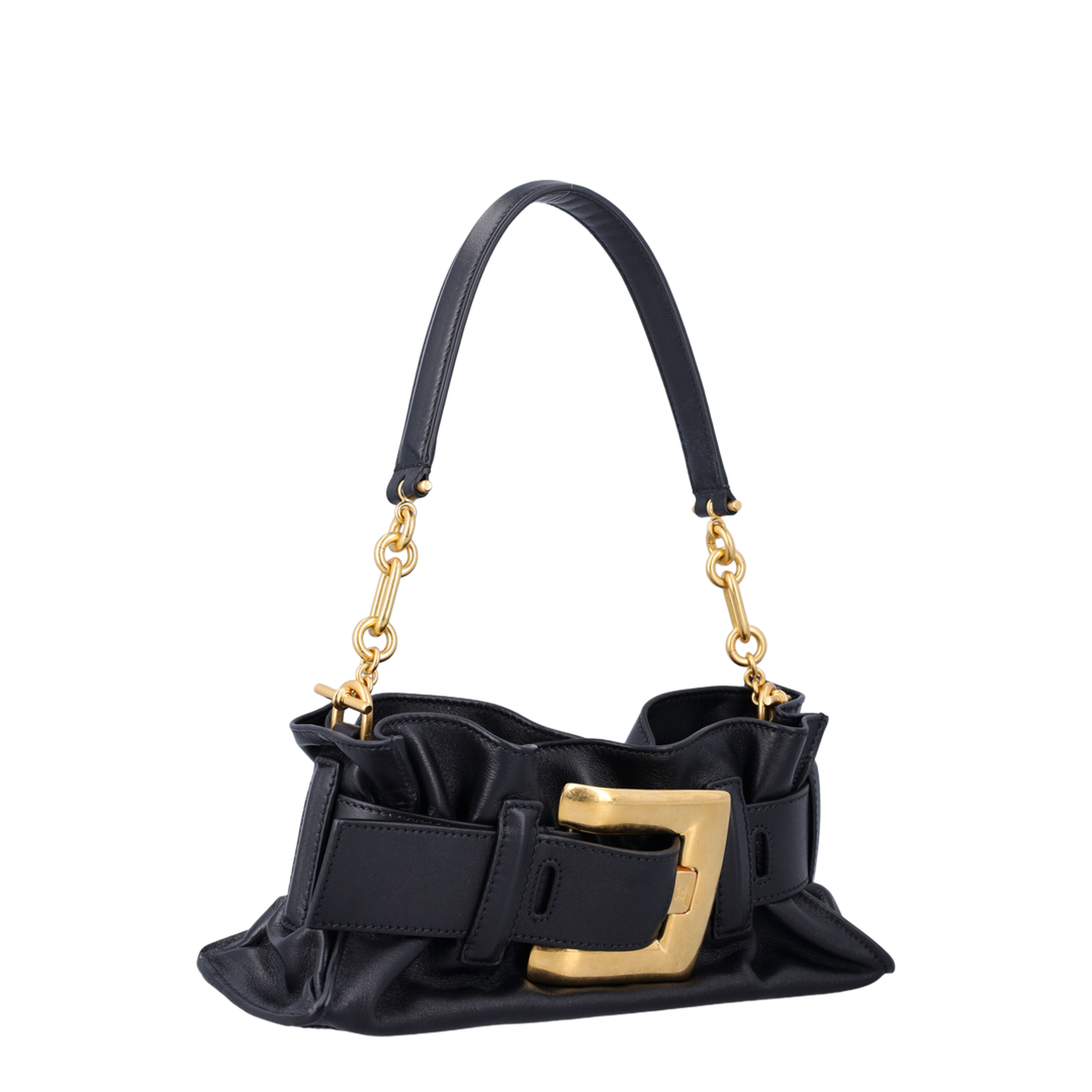 Shoulder Bag Leather Black