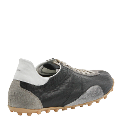 Sprinters Sneakers In Black Leather And Vintage Suede