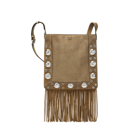 Nellcôte Suede Shoulder Bag - Havana Beige