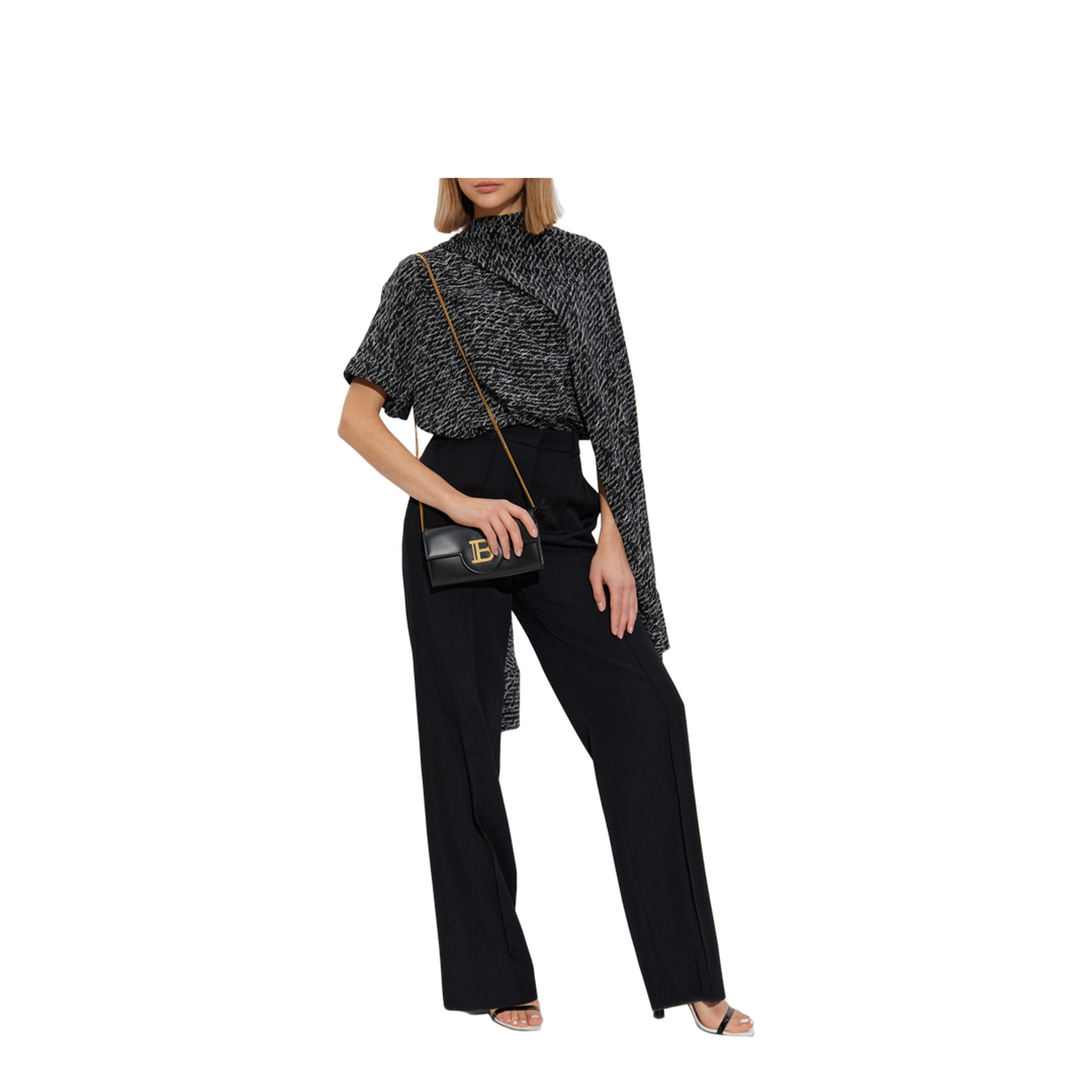 Silk Top with Monogram