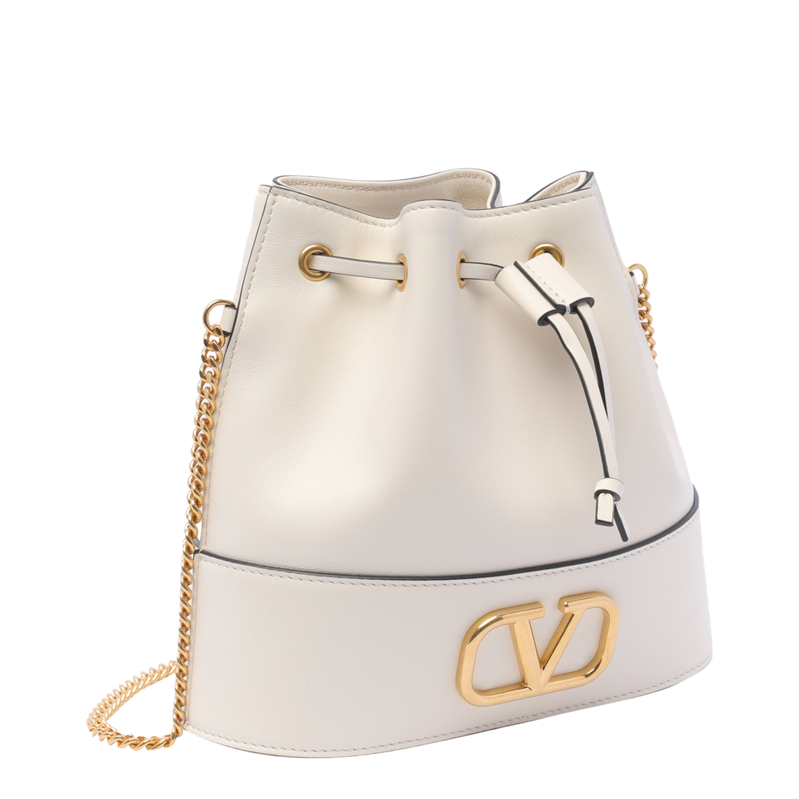Mini Bucket Bag in Nappa with Vlogo Signature Chain