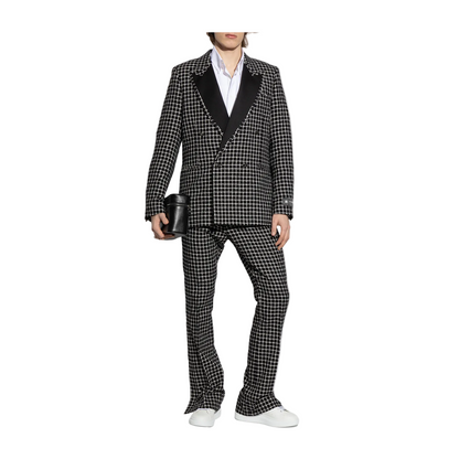 Blazer with check pattern