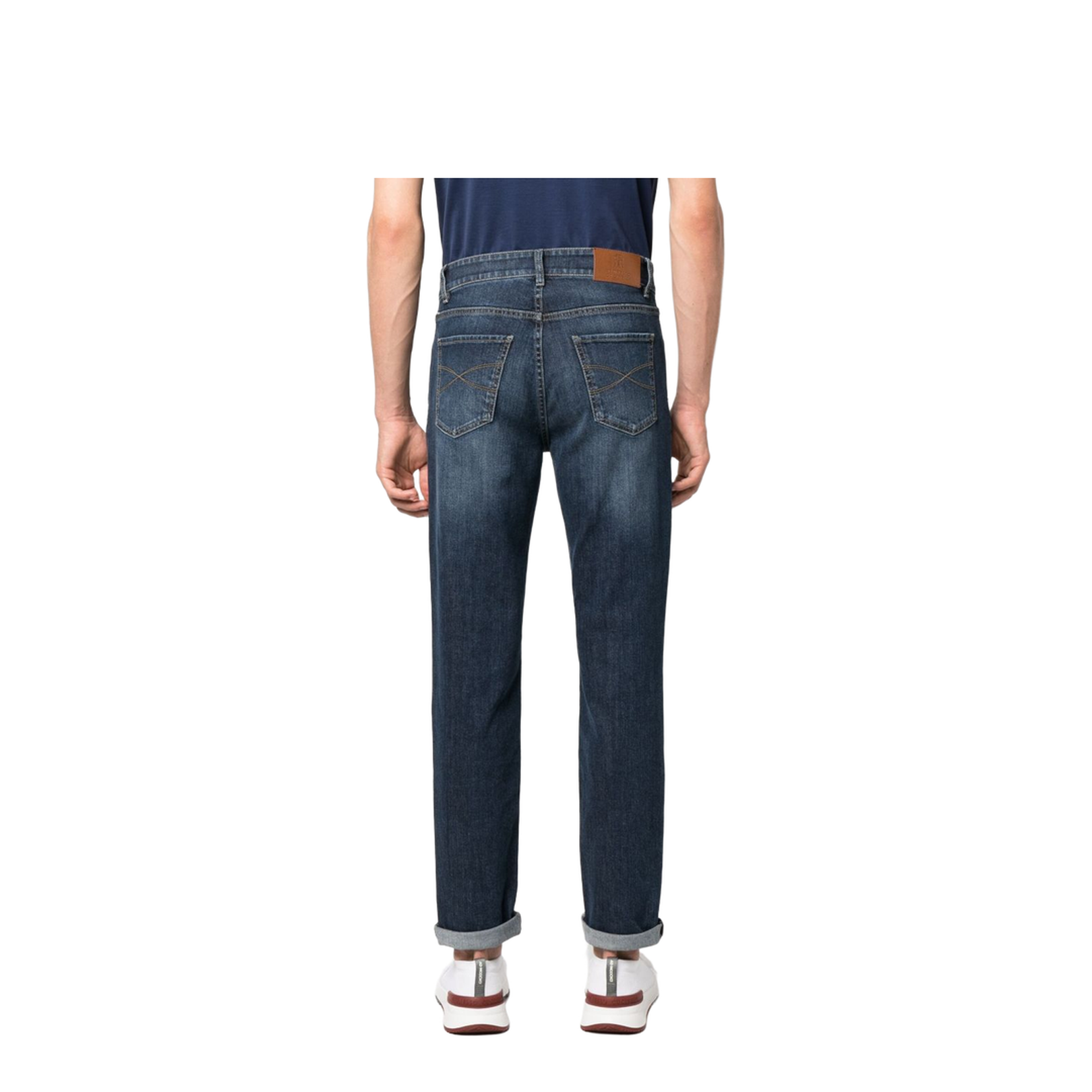 Logo Embroidery Stretch Jeans