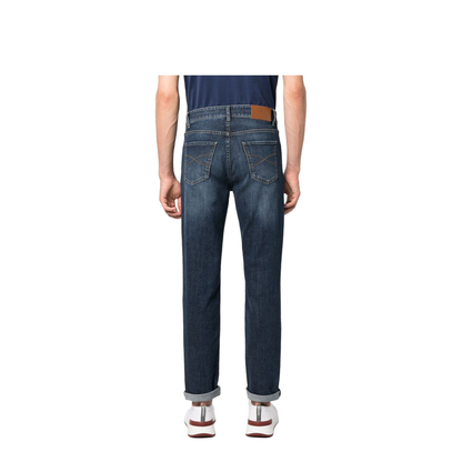 Logo Embroidery Stretch Jeans
