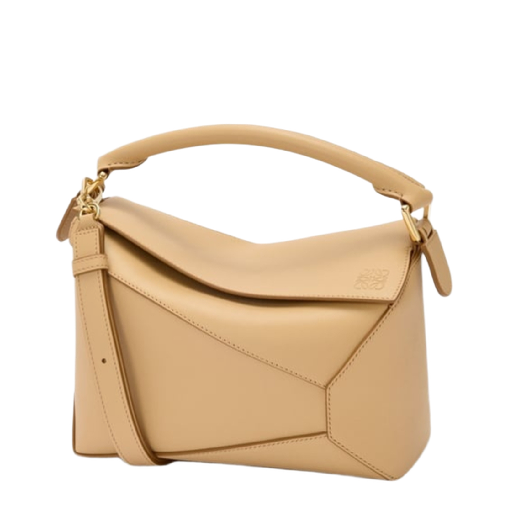 Small Puzzle Edge Bag in Classic Calfskin Beige